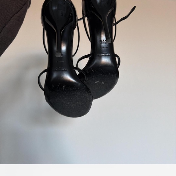 Saint Laurent Black Strappy Heels - Picture 4 of 8